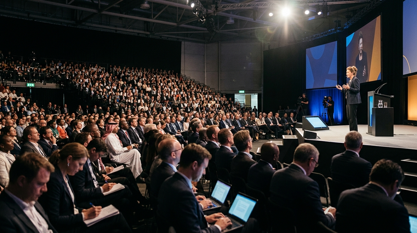 International business leaders in strategic discussion